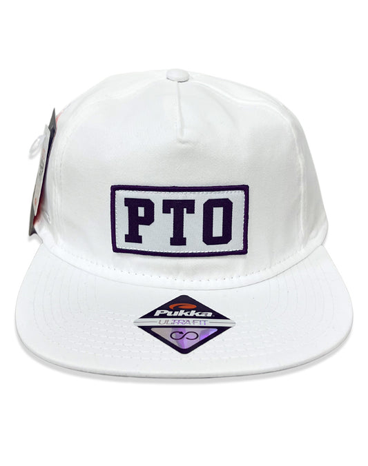 Pukka Ultra Fit "PTO" Patch White Adjustable Hat Happy Saturday Clothing Co